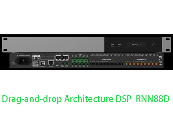 Dante DSP Processor 8x8 Audiomatrix Conferentie Audio DSP | Drag-and-Drop Smart Control