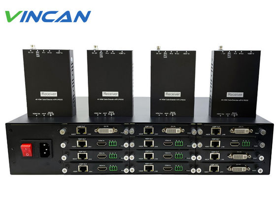 Vergroting van UHD 1080p 1x12 HDMI HDBaseT/Splitser + Ontvangers 195ft