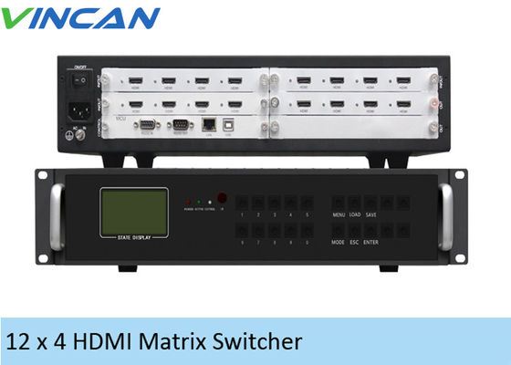 Het multicontrolemechanisme LCD 12 van de Formaat2x2 HDMI Videomuur in 4 uit RJ45