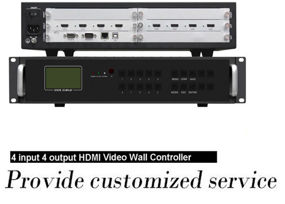 HDMI 4 in 4 uit van het de Muurcontrolemechanisme 2x2 RJ45 van 4K Video vrouwelijke havens voor de 9 Schermen