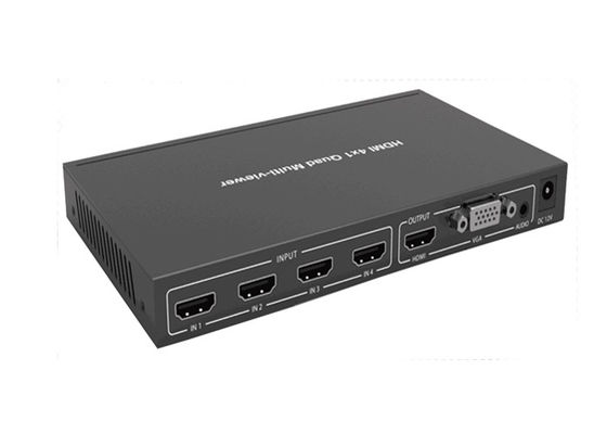 4 de ingevoerde Vierling Multiviewer van Hdmi 4K met 1XHDMI-Output en 1XVGA-Output
