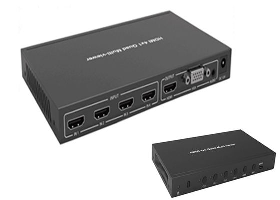 De volledige 3D 4k 60hz 4x1 Vierling Hdmi Multiviewer van 1080P met Naadloze Switcher Functie