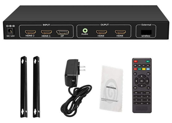 4K 60Hz HDMI 2.0 Ingang naar 4x1080p Uitgang Video Wall Splitter RS232