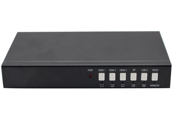 Naadloze UHD-video-switcher met 5x-invoer en 2x-uitvoer