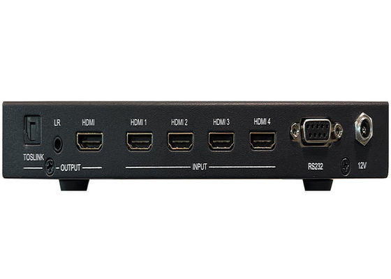4x Input en 1x Output Naadloze UHD Video Switcher met Multiview Control
