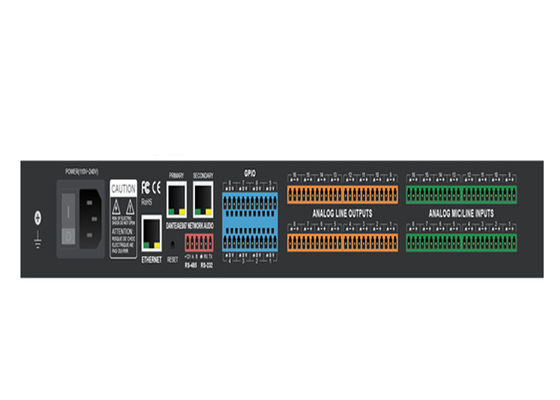Dynamisch bereik 100dB Dante Audio Controller 7.9 X 5.9 X 2.2 In Windows/Mac compatibiliteit