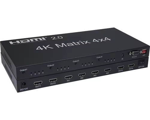 HDMI 4x2 matrix switcher met audio-extractie