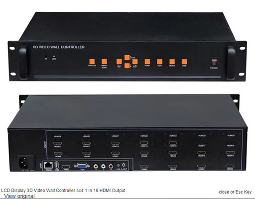 Geavanceerde 2x4 2x2 3x4 Display Video Wall Controller met 1920x1080 resolutie