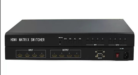 Video Matrix Switcher voor 4/4-invoer en -uitvoer tot 4Kx2k 60Hz