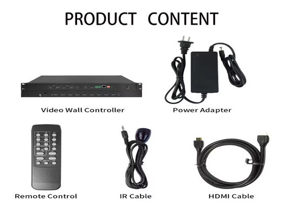 RS232 LAN IR Afstandsbediening LCD Videowand Controller met HDMI DVI Uitgang en 2x2 2x3 3x2 4x1 4x2 3x3 Wandmodi