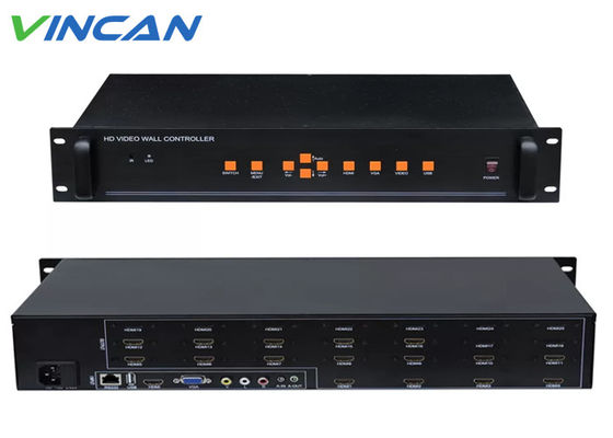 1920 x 1080 schermresolutie LCD-videomuurcontroller 3x3 4x4