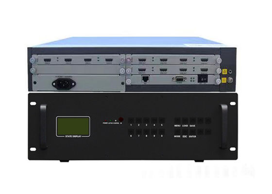 Ondersteuning van twee stroomvoorzieningen voor maximaal 64 schermen Modulaire videowandcontroller