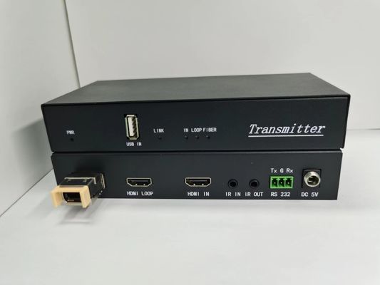 4K 60Hz MPO HDMI-optische kabel met IR-invoer/uitvoer 18Gbps gegevenssnelheid zwart