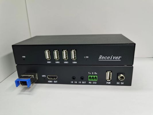 4K 60Hz MPO HDMI-optische kabel met IR-invoer/uitvoer 18Gbps gegevenssnelheid zwart