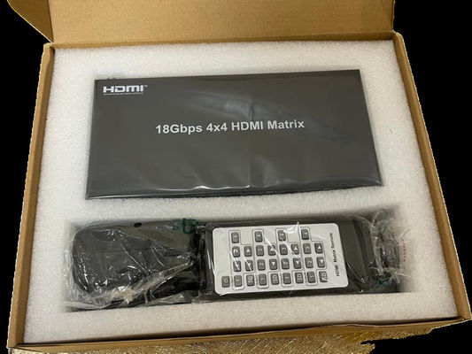 EDID Ondersteunde 4x4 HDMI-matrix met 225MHz videobandbreedte en RS-232-besturing