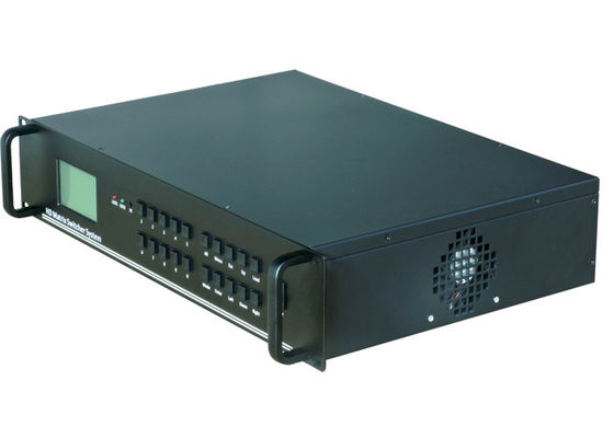 Rack-montage-video-matrix-switcher met voedingsbron AC 100-240V IR-afstandsbediening