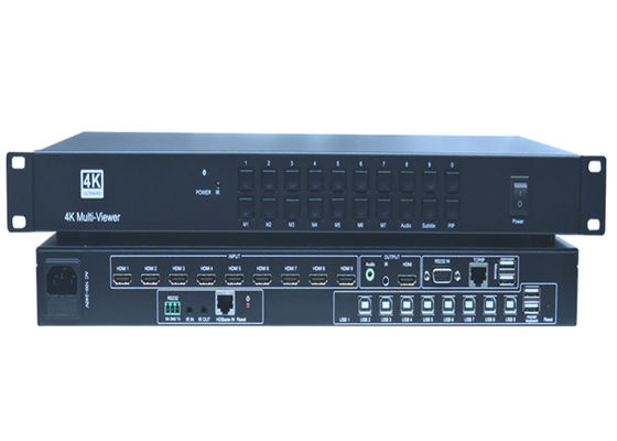 Winlink wl-0901M Naadloze Switcher van 9x1 4K HDMI met Multiview en Pulsteller
