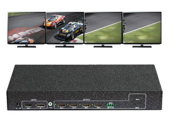 1 in 4 Out 4K Video Wall Controller   1x4 HDMI Splitter voor Multi-Screen Display