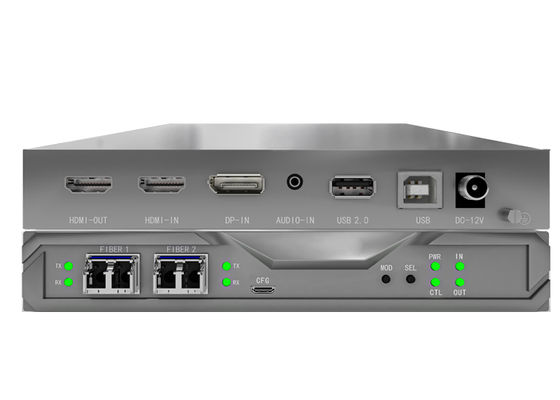 Fiber KVM Matrix Node met Geïntegreerde SFP I/O Kaarten en 4K 4:4:4 Ondersteuning voor Videowall Controle