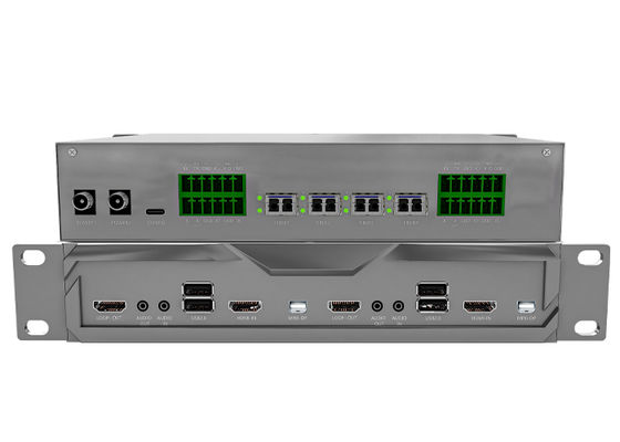 Hoge-resolutie 4K60 Beeldmateriaal Agent Display Klaar KVM over Glasvezel Zender Ontvanger Node voor Glasvezel KVM Matrix