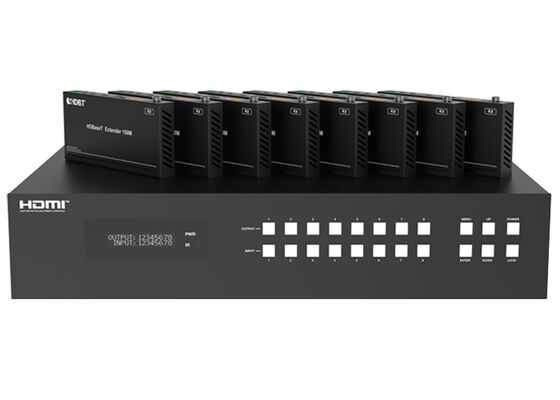 VINCAN 8x8 HDBaseT HDMI Matrix Switcher met 4K60 4:4:4 Video en PoC voor Professionele AV-installaties