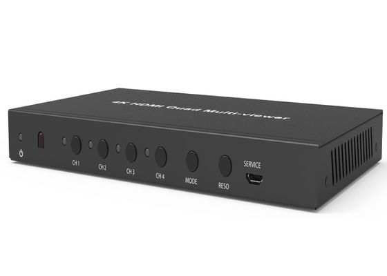 Zwarte HDCP 1,4 de Vierling HDMI Multiviewer van 4K 4×1 met 4 input van x HDMI en 1 output van x HDMI