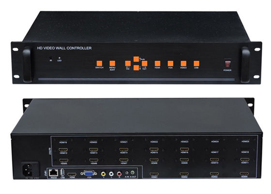 LCD Controlemechanisme 4x4 1 van de Vertonings 3D Videomuur in 16 HDMI Output