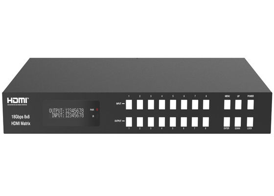 Het ARC-Switcher van de Functie18gbps 8x8 HDMI Matrijs met Metaalbijlage