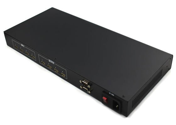 4x4 naadloze HDMI matrix switcher met metalen behuizing, 4K HDMI matrix switch voor betrouwbare AV-distributie