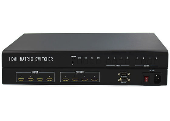 4x4 naadloze HDMI matrix switcher met metalen behuizing, 4K HDMI matrix switch voor betrouwbare AV-distributie