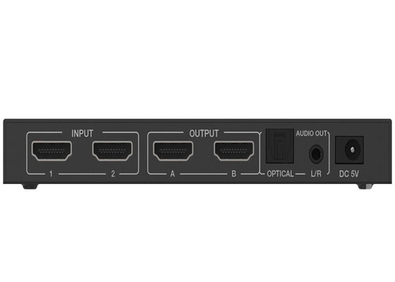 Type A 18Gbps 2x2 HDMI Matrijsswitcher met Audiotrekker