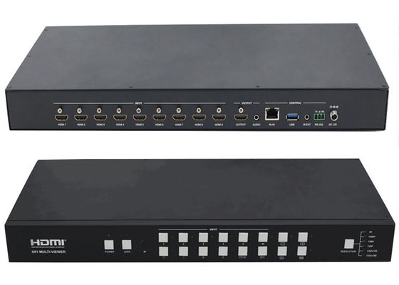 van de de Input1ch Output HDMI Multiviewer 9x1 van 9Ch 4K Naadloze Switcher