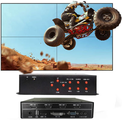 1 in 4 uit LCD van de het scherm Videomuur van TV het multicontrolemechanisme 2x2 met 8 muurwijzen