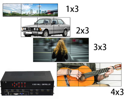 1 in 8 Uit/1 in 9 uit de Muurcontrolemechanisme van TV van HDMI 3x3 LCD Video met de 9 schermen