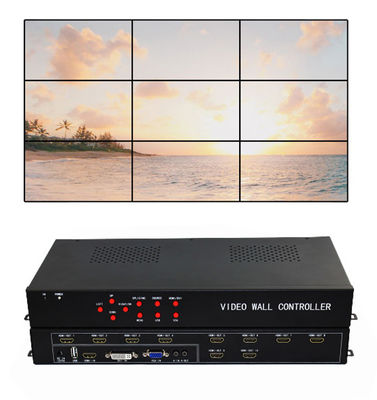FCC Ce Rohs 1 IN 9 UIT Video Video de Muurcontrolemechanisme With van Matrijs3x3 TV de 9 Schermen