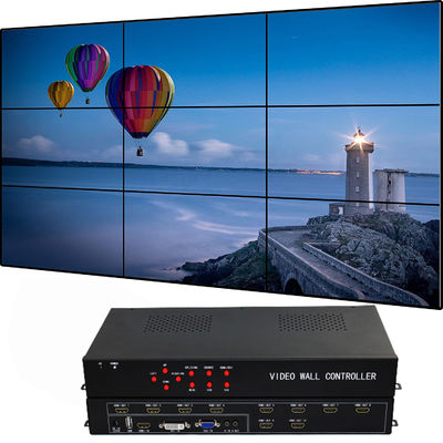 1 in 9 uit HDMI LCD Videomuurcontrolemechanisme With 2x2 2x3 3x2 4x1 4x2 3x3 en RoHS-FCC van Ce