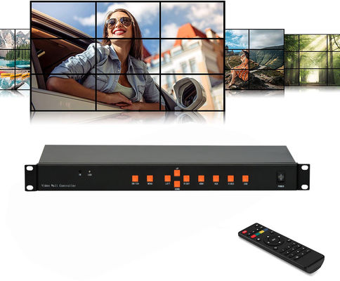 Video de Muurcontrolemechanisme 3x3 2x4 4x2 HDMI DVI VGA USB van RS232 9CH LCD voor 9 TV-het Verbinden