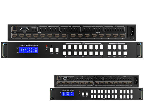 18Gbps 8x8 Naadloos IRL Audiouhd HDMI 2,0 Matrijsswitcher 4K 60Hz