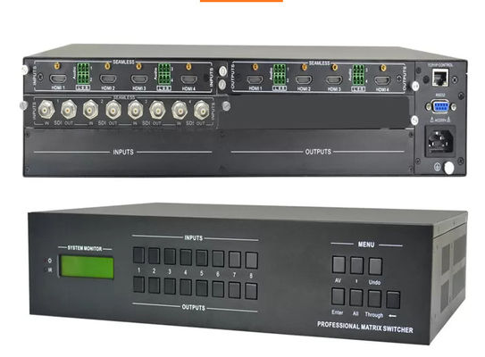 4K 30Hz Video HDMI Matrix 4x4, HDMI Matrix Switcher Splitter 4 in 4 uit EDID