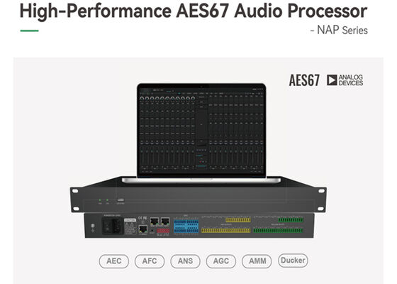 VINCAN NAP Series AES67 Network Audio DSP Processor met ADI SHARC 21489 Processor en automatische mixing